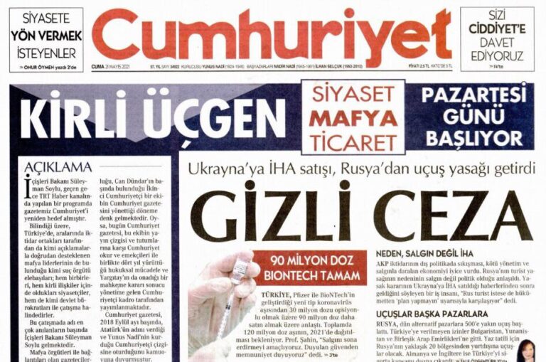 Cumhuriyet’ten Soylu’ya cevap: O haberleri Can Dündar’ın İkinci Cumhuriyetçi ekibi yaptı