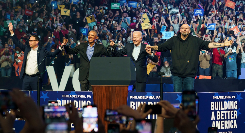 Biden rallies in Philadelphia, compares Fetterman to Oz on abortion, guns,  health care | The Hill