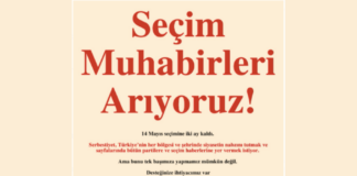 Seçim muhabirleri arıyoruz!