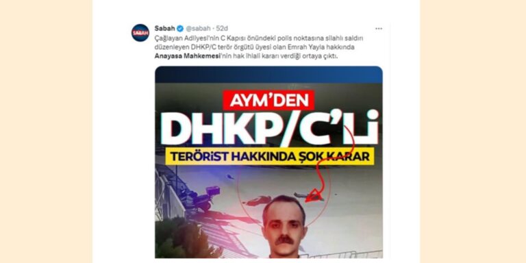 AYM, Çağlayan saldırganı için 2020’de adil yargılanmayı ihlal kararı vermiş. İktidara yakın medya: “AYM bakın kimlerle kol kola”
