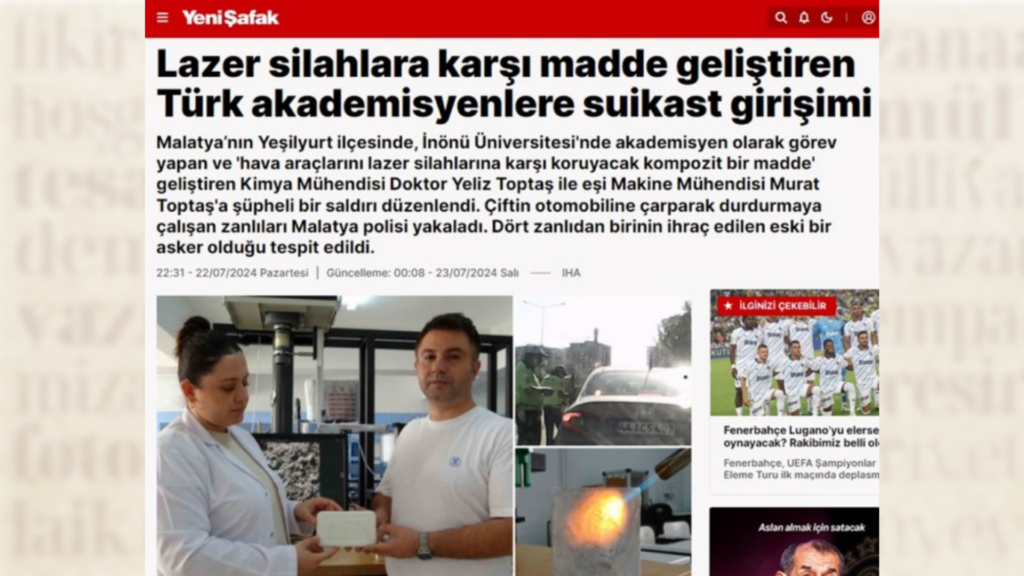 Kayısıdan roket yakıtı”, “lazer silahlara karşı madde” geliştirdikleri  iddia edilen akademisyen çifte “suikast girişimi” iddiası trafik kazası  çıktı - Serbestiyet