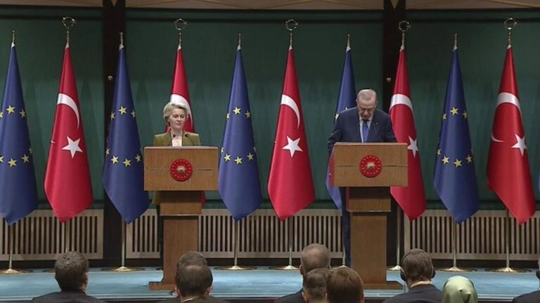 Erdoğan ile von der Leyen görüştü. Erdoğan: “Uluslararası toplum, Suriye halkı katliama uğrarken yeterli desteği vermedi”