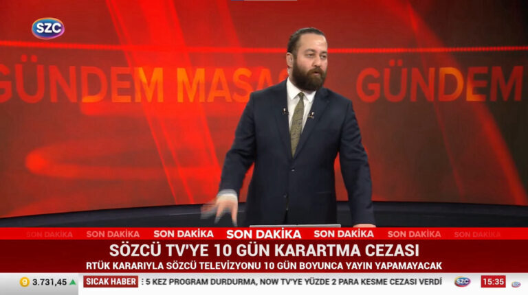 RTÜK’ten muhalif kanallara cezalar: Sözcü TV ekranı 10 gün karartıldı