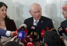 DEM İmralı Heyeti MHP’yi ziyaret etti. Buldan: “Barış yasası olmalı” Bahçeli: “Altına imza atıyorum”