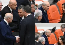 TBMM’de bütçe görüşmeleri başladı: Liderler birbirleriyle tokalaştı