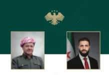 Şara ile Barzani Şam-SDG anlaşmasını konuştu