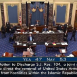 ABD Senatosu İran savaşını durdurmayı amaçlayan tasarıyı reddetti