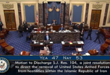 ABD Senatosu İran savaşını durdurmayı amaçlayan tasarıyı reddetti