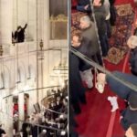 Kadir Gecesi Fatih Camii’nde kadınlar erkeklere Mescid-i Aksa için başörtüsü fırlattı: “Namusunuza sahip çıkın”