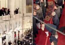 Kadir Gecesi Fatih Camii’nde kadınlar erkeklere Mescid-i Aksa için başörtüsü fırlattı: “Namusunuza sahip çıkın”