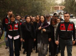 Figen Yüksekdağ ağabeyinin cenazesine katıldı