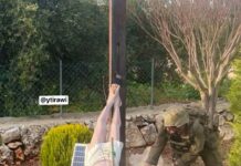 İsrailli asker Güney Lübnan’da İsa heykelini parçaladı