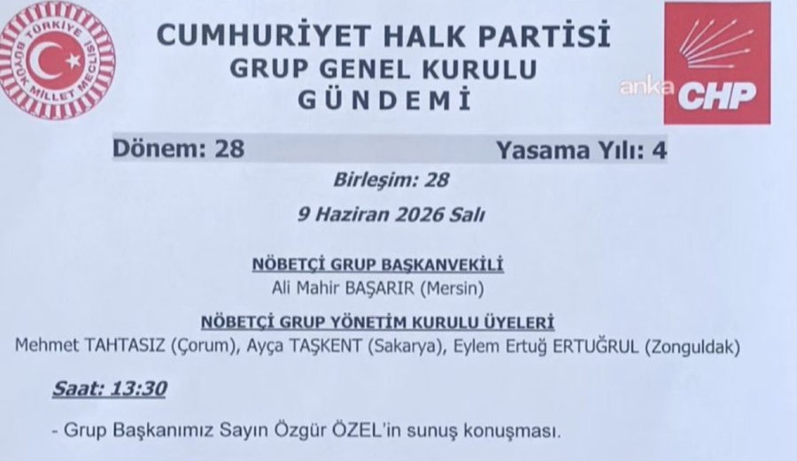CHP’de grup konuşması karmaşası. Özel: Yarın ben konuşacağım