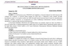 Çerçeve yasa Resmi Gazete’de yayınlandı. Kurul, 24 Ağustos’ta toplanıyor