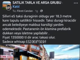 Sahibinden satılık kaldırım