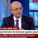 Bakan Şimşek: Borsa ve fon piyasasında genele yayılan bir risk yok
