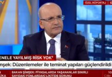 Bakan Şimşek: Borsa ve fon piyasasında genele yayılan bir risk yok
